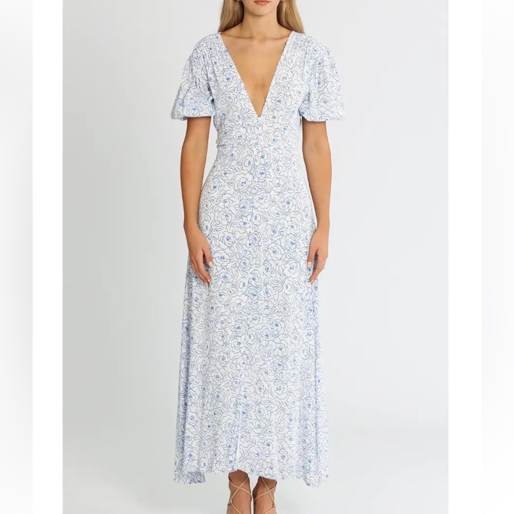 Faithfull the Brand Bellavista Midi Dress Martine Floral (Brand NWT)